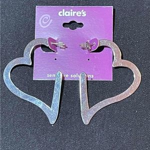 164 - large heart hoop earrings